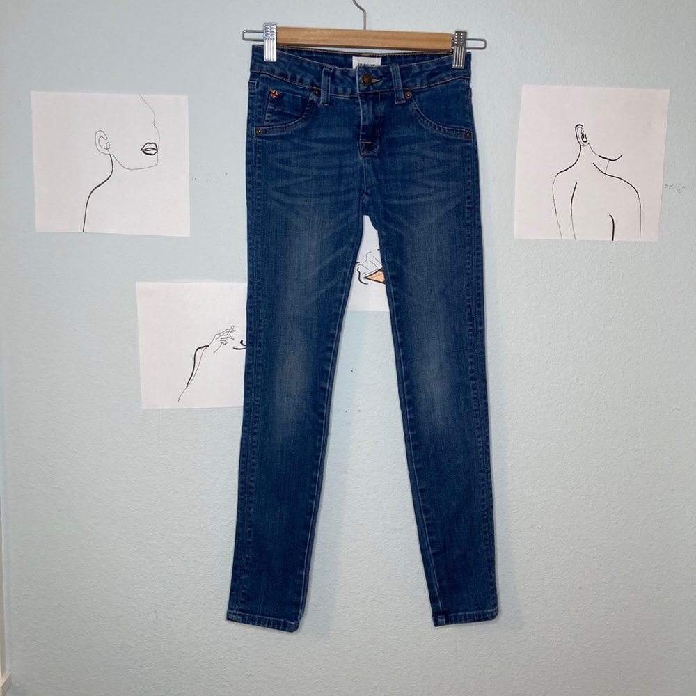 Dark wash skinny jeans, kids